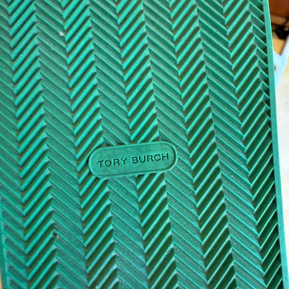 Tory Burch Sport Green LOVE Slides SZ 8 - Picture 7 of 10